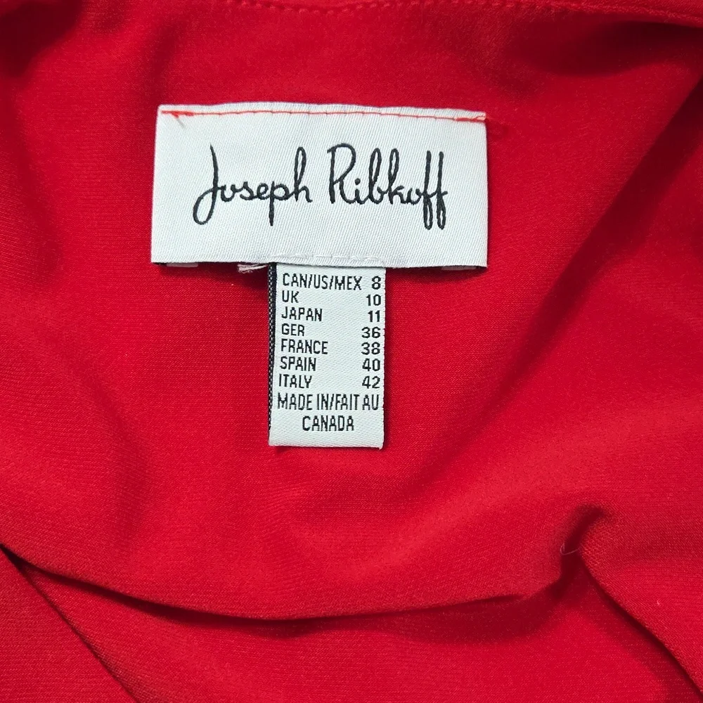 JOSEPH RIBKOFF DOUBLE STRAP RED SLEEVELESS TANK TUNIC TOP  8 - Picture 4 of 4